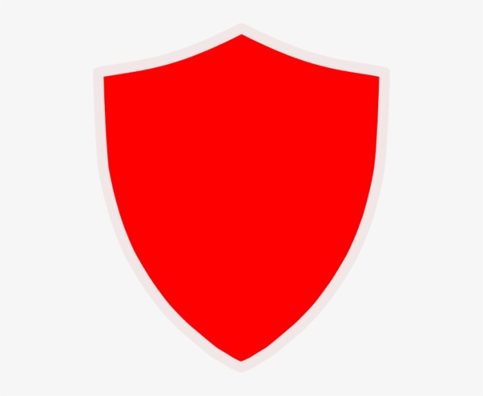Red shield logo name