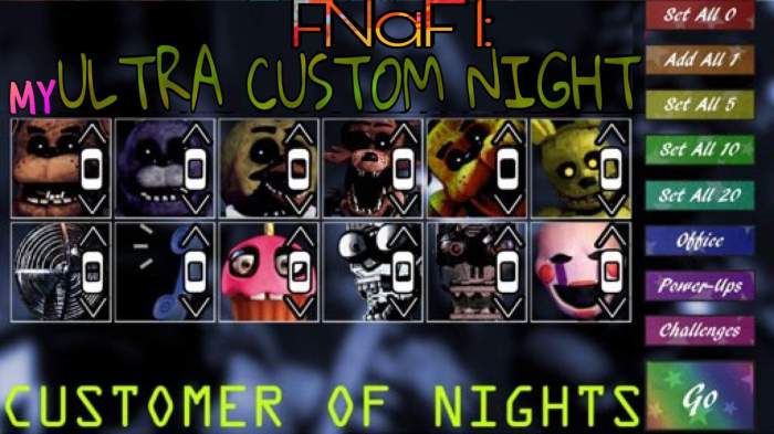 Custom night fnaf 1