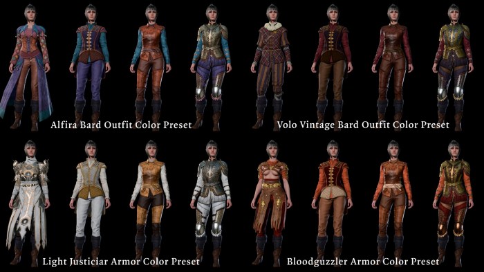 Bg3 dye colors preview