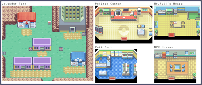 Fire red lavender town