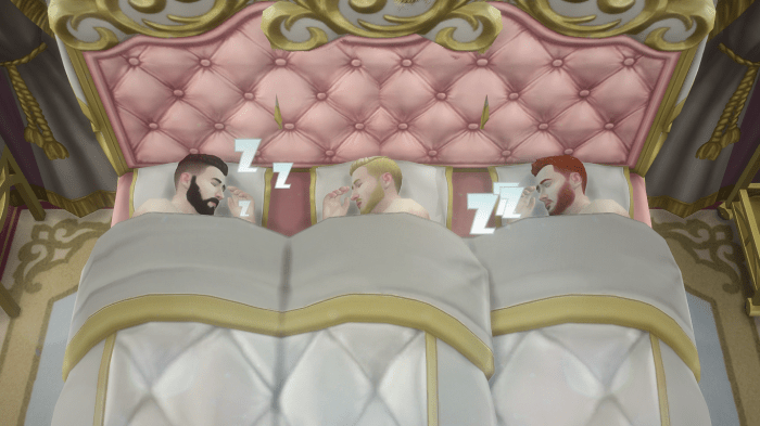 Sims 4 three person bed