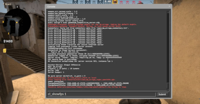 Fps console command cs go