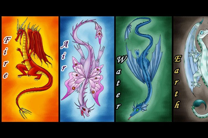 Elements on the dragon