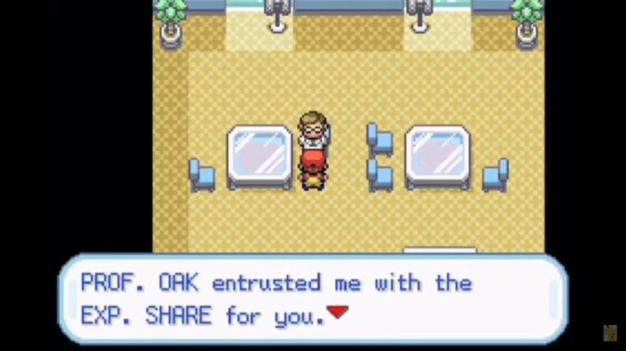 Pokemon blue exp share