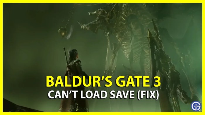 Bg3 can't load save