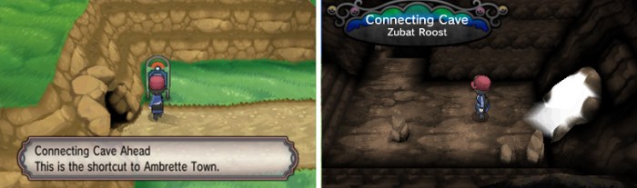 Connecting cave pokemon x