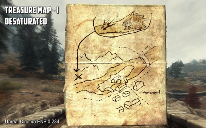 Skyrim treasure map x