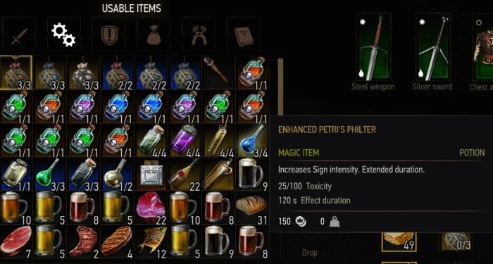 Best potions witcher 3