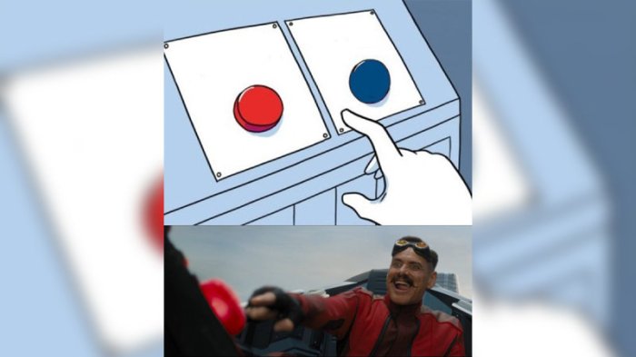 Red button blue button