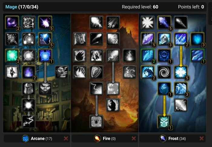 Mage frost talent tree