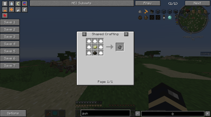 Gunpowder minecraft recipe item