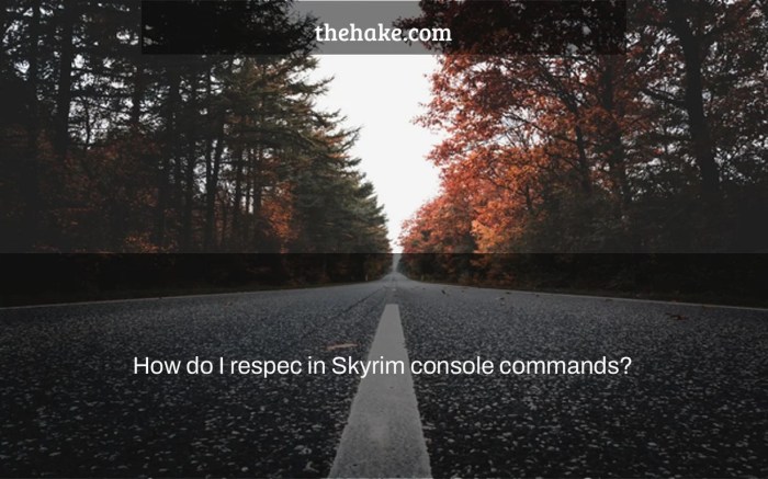 How to respec in skyrim