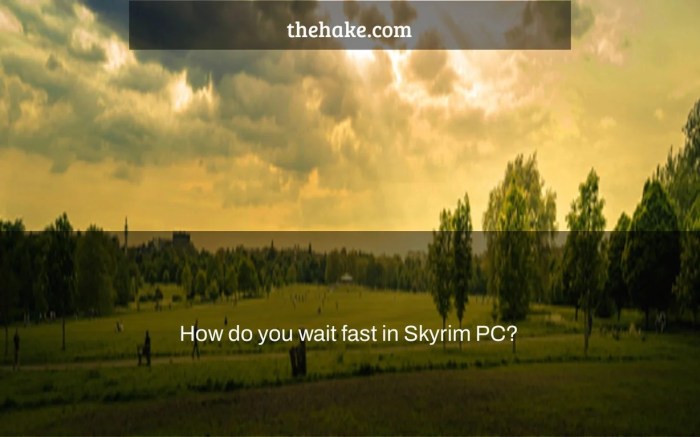 How do you wait in skyrim