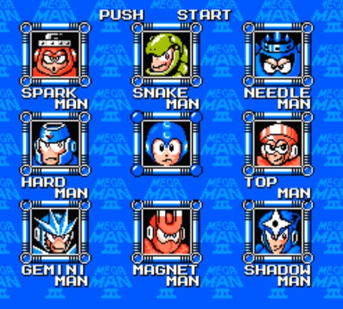 Mega man boss order