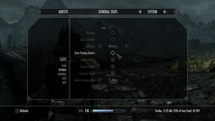 Skyrim how to exit game