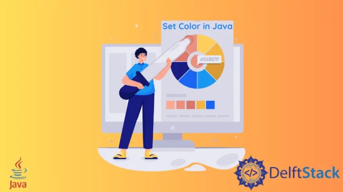 How to set color in java