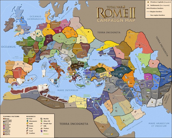Total war rome ii map
