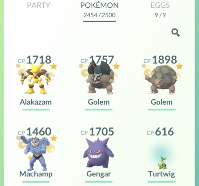 Evolve pokémon