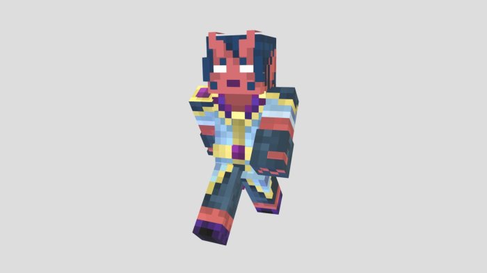 Minecraft skin 3d model