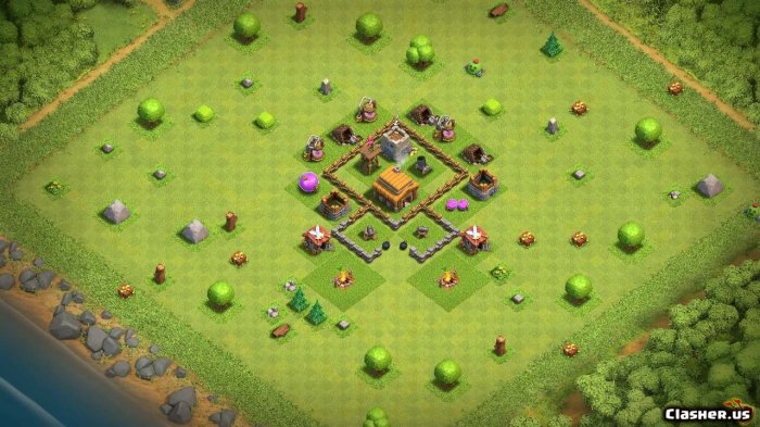 Town hall 3 base coc