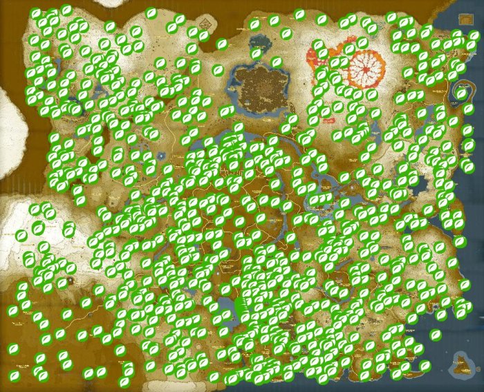 All 900 korok seeds map