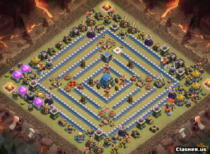 Hall town base clans clash