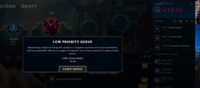 Lower priority queue lol