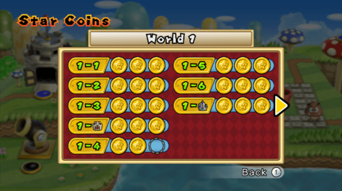 Mario wii all star coins