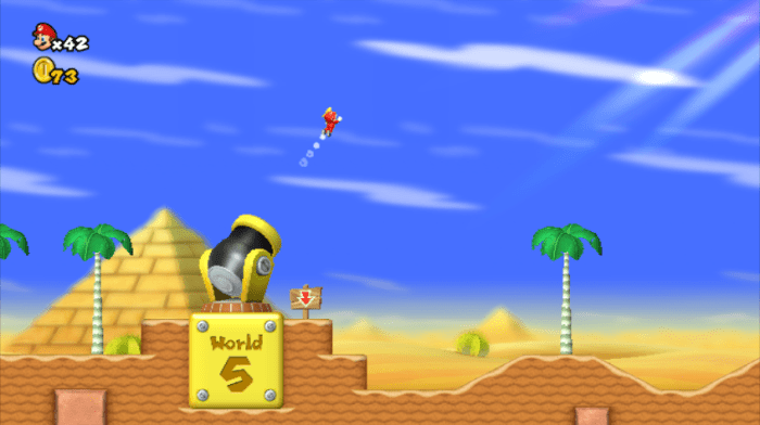 Mario wii world 5 cannon