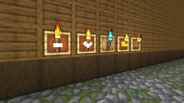 Minecraft torch on wall