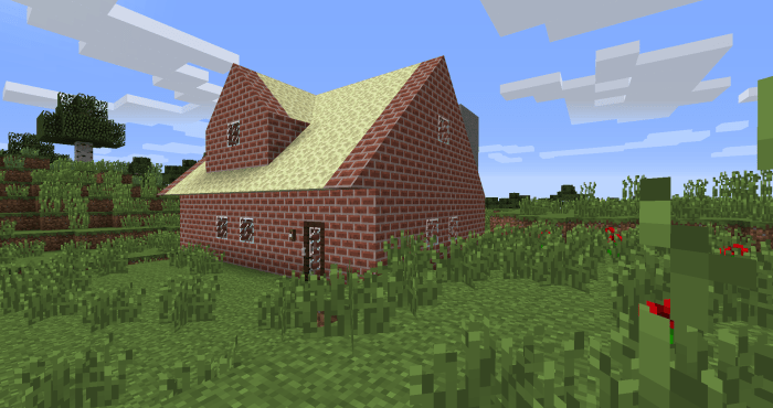 Brick house simple minecraft screenshot schemagic planetminecraft