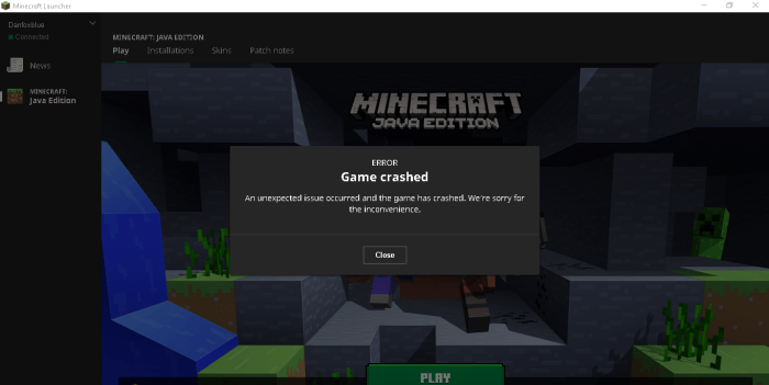 Minecraft exit code 2