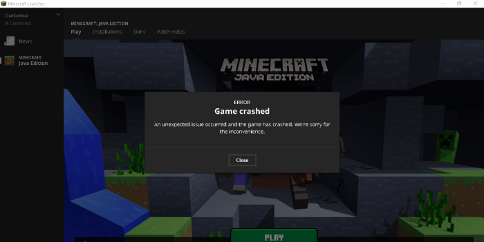 Minecraft exit code 6