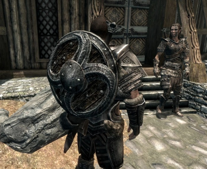 Skyrim shields on back