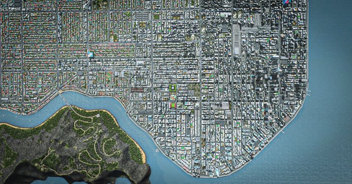 City skylines grid layout