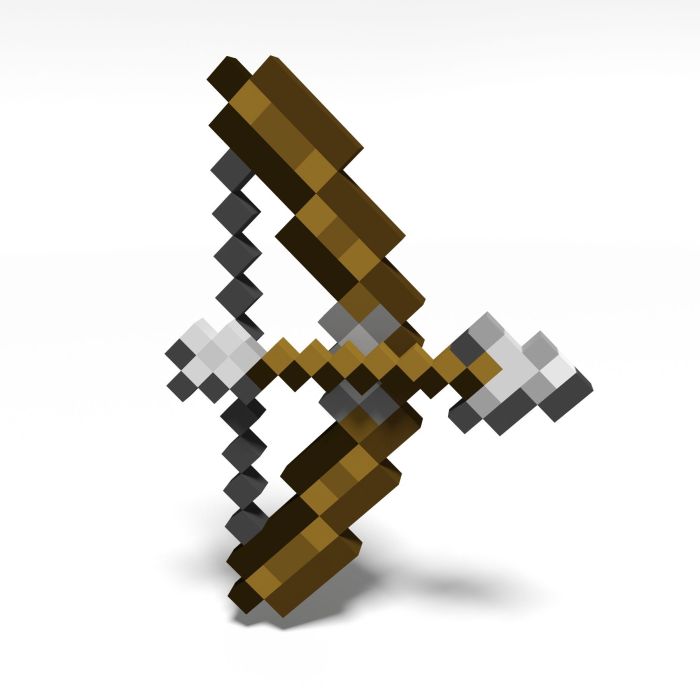 Minecraft bow and arrow