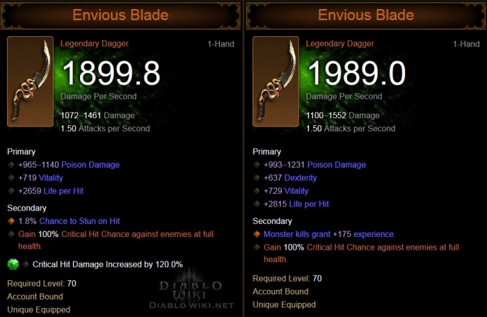 Envious blade diablo 3