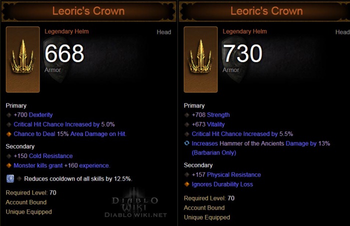 Diablo 3 leoric's crown