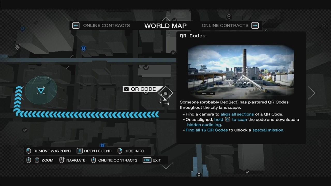 Qr codes in watch dogs