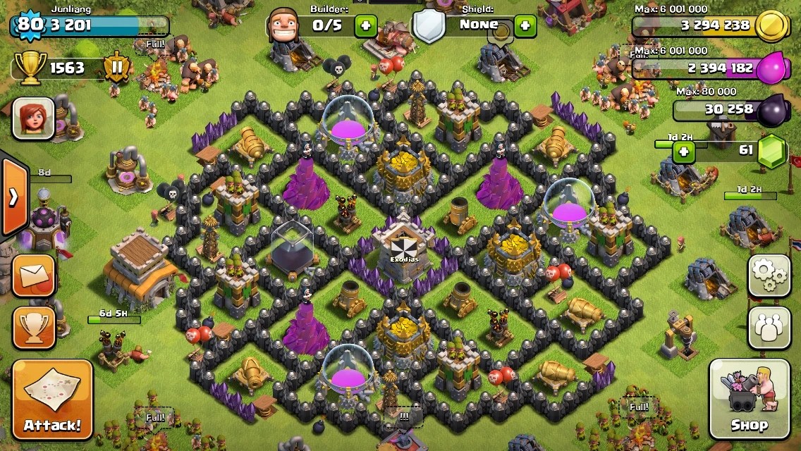 Walls on clash of clans