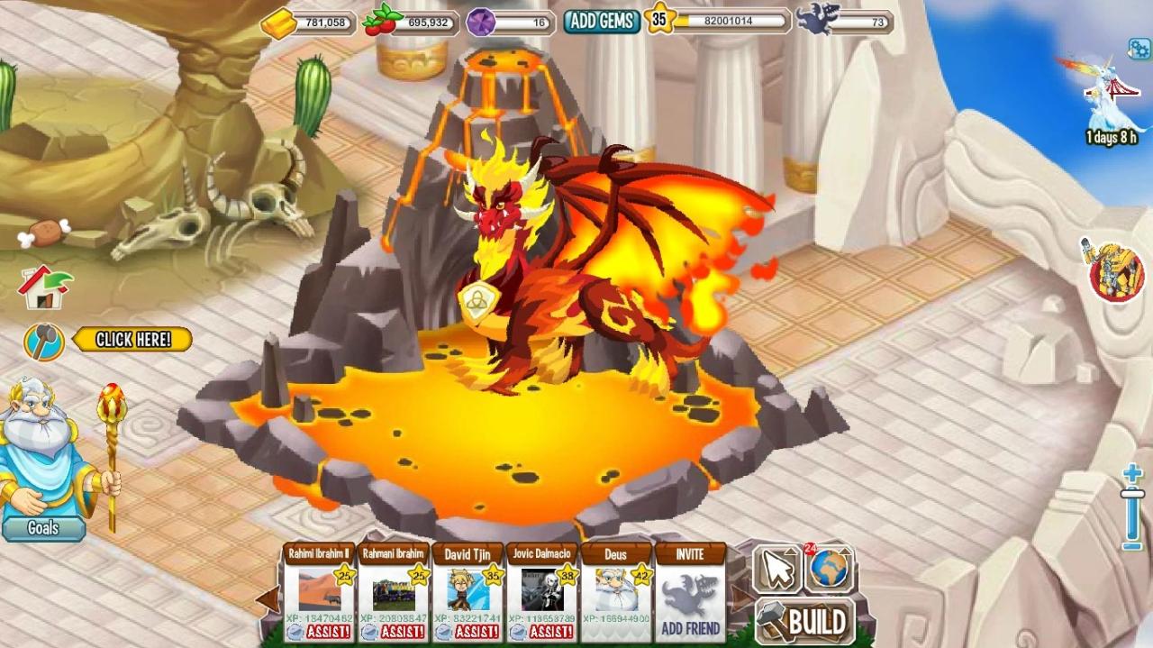 Dragon flame elemental dragons city