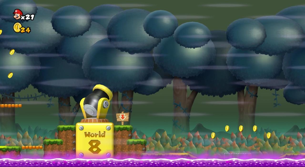 Mario wii world 5 cannon