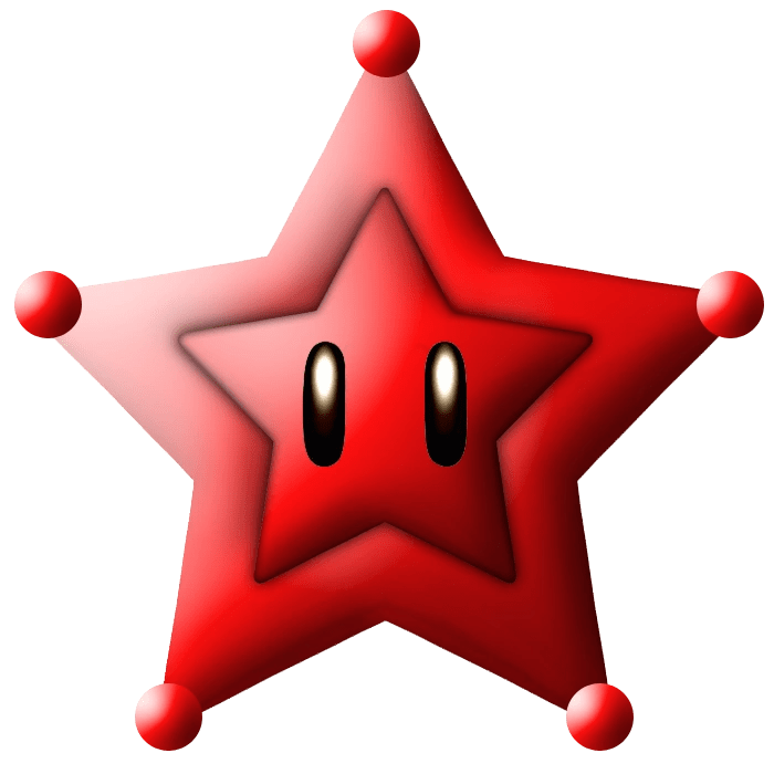 Red star mario galaxy