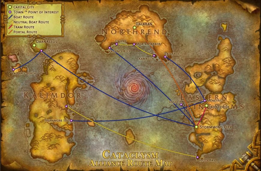 Wow cataclysm world map