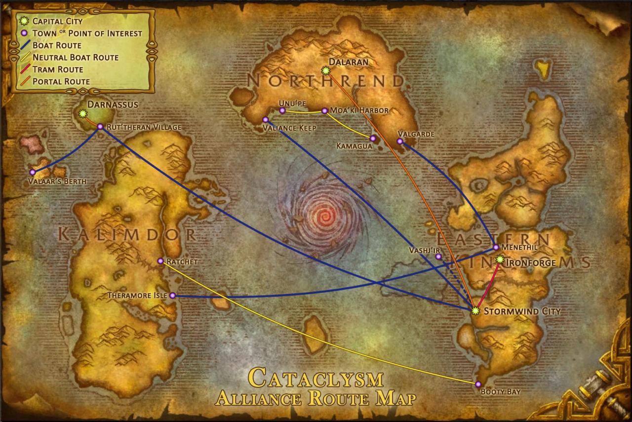 Wow cataclysm world map