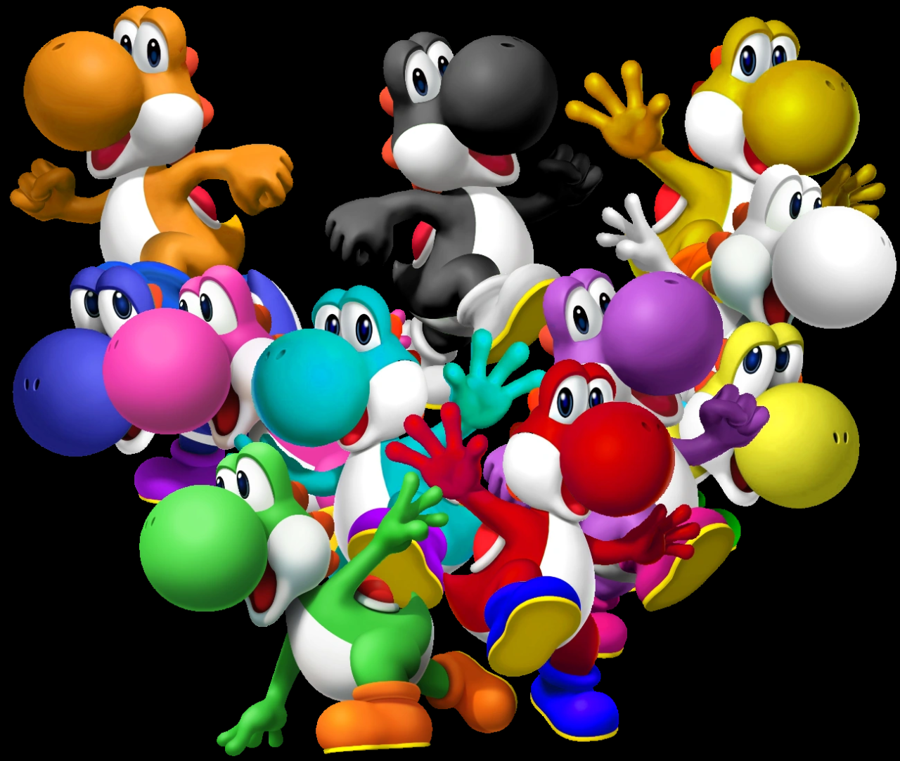 All the colors of yoshi