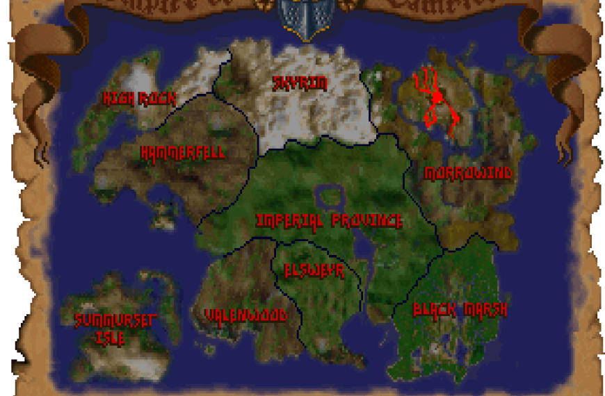 Elder scrolls arena map