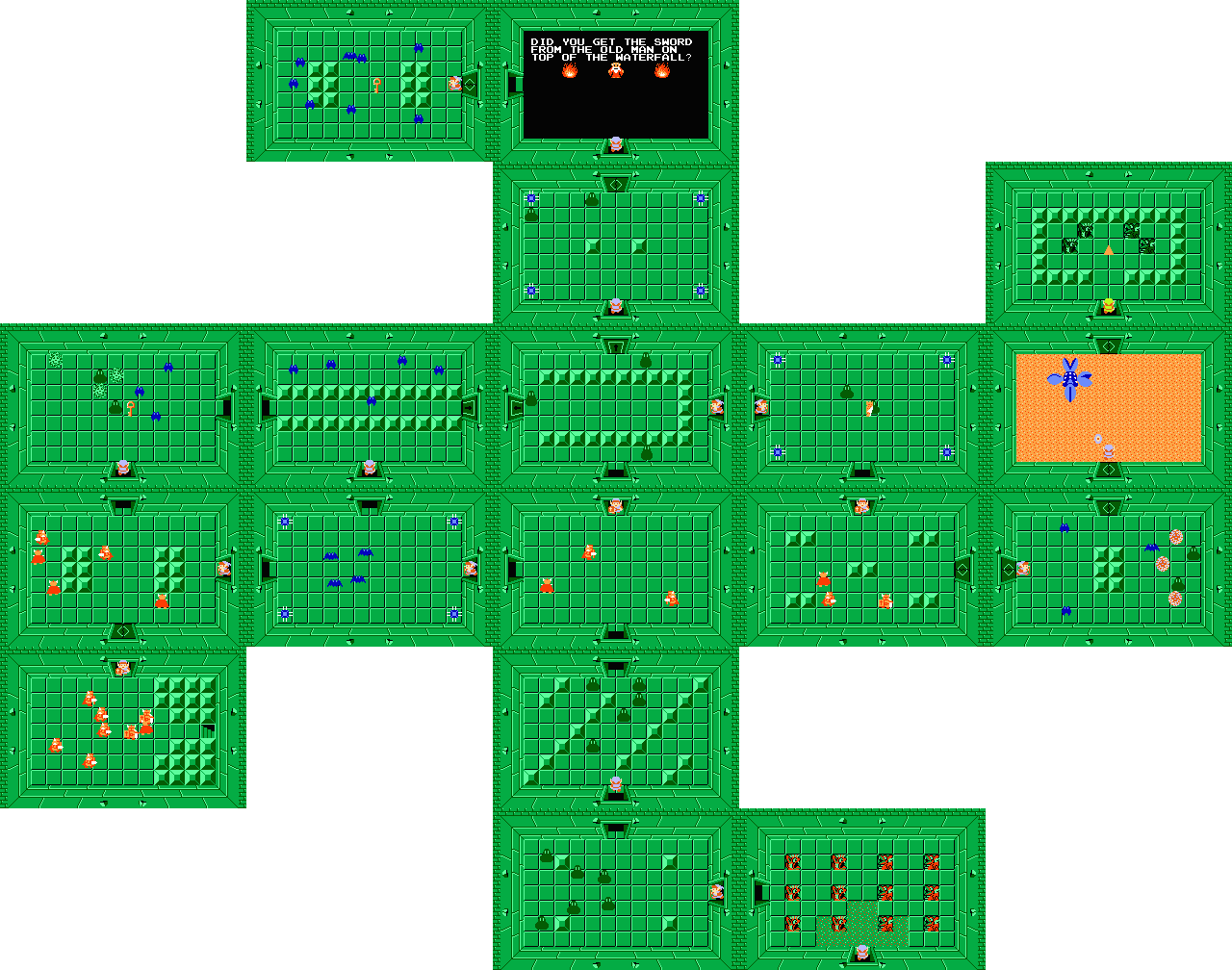 Zelda level legend dungeon map entrance overworld quest second first wiki gamepedia