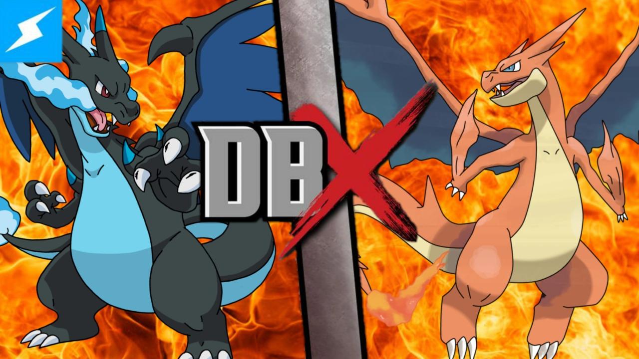 Mega charizard y vs x