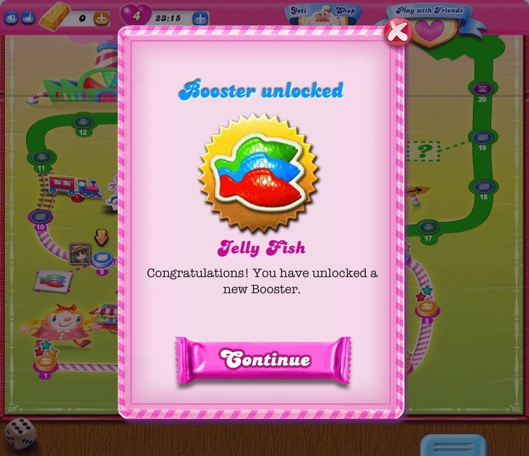 Candy crush saga fish jelly booster 6th calls friends class comment help